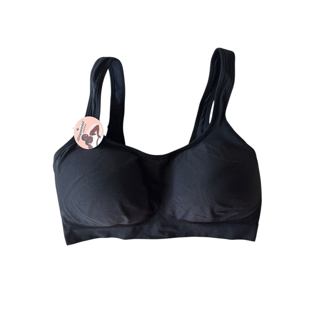 Shapermint Essentials Everyday Comfort Straps Wireless Shaping Bra Black 2XL